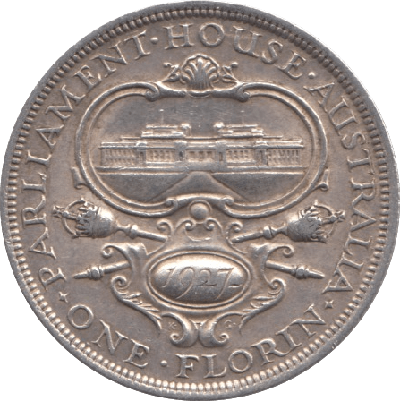 1927 ONE FLORIN PARLIAMENT HOUSE AUSTRALIA - WORLD COINS - Cambridgeshire Coins