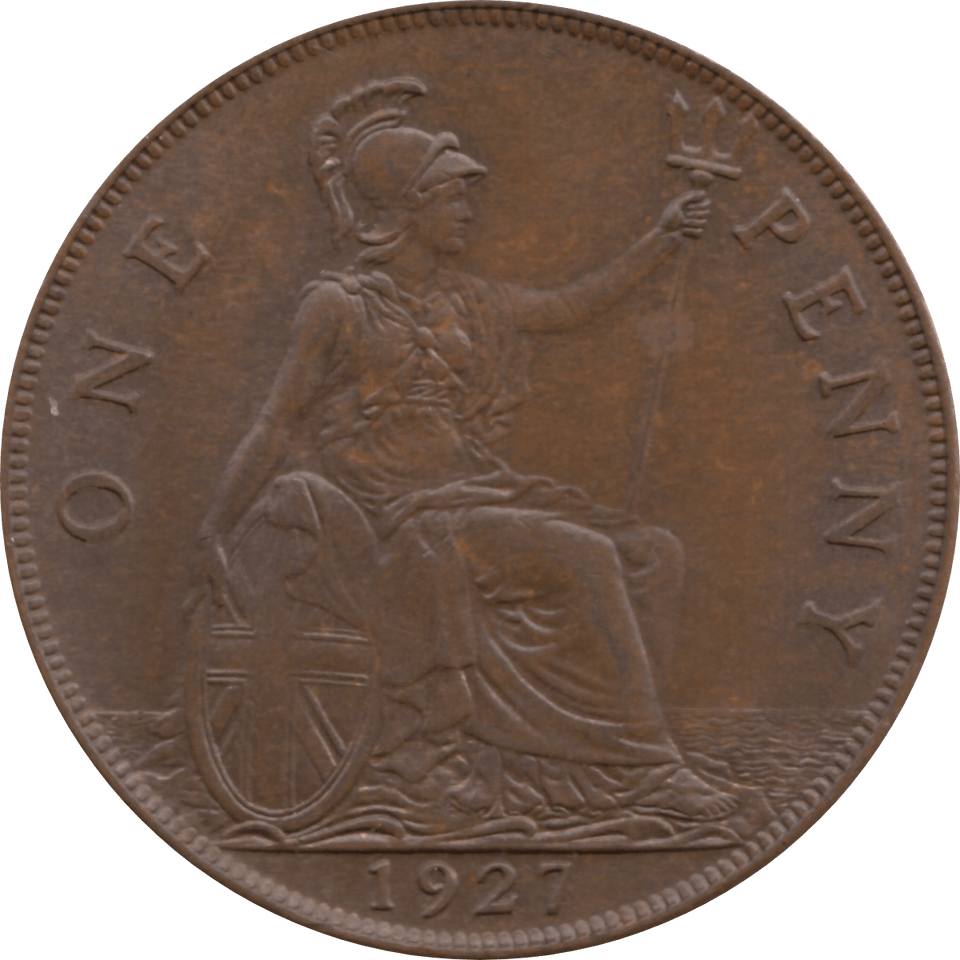 1927 PENNY 1 ( UNC ) 97 - Penny - Cambridgeshire Coins