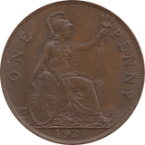 1927 PENNY 1 ( UNC ) 97 - Penny - Cambridgeshire Coins