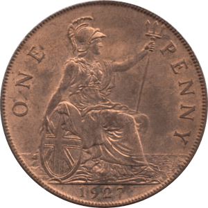 1927 PENNY 2 ( UNC ) 12A - Penny - Cambridgeshire Coins