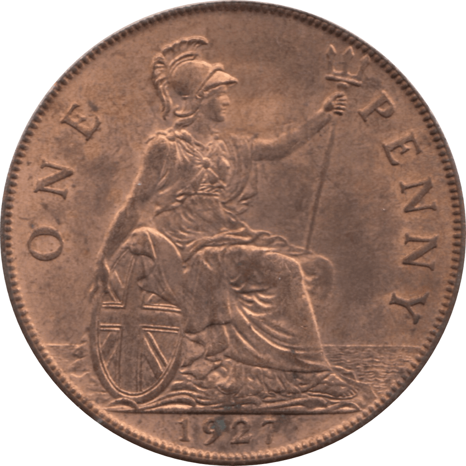 1927 PENNY 2 ( UNC ) 12A - Penny - Cambridgeshire Coins