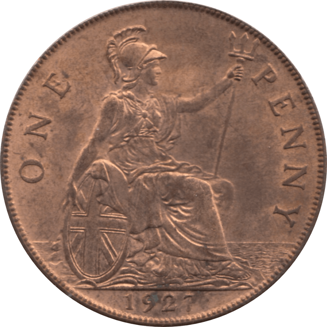 1927 PENNY 2 ( UNC ) 12A - Penny - Cambridgeshire Coins