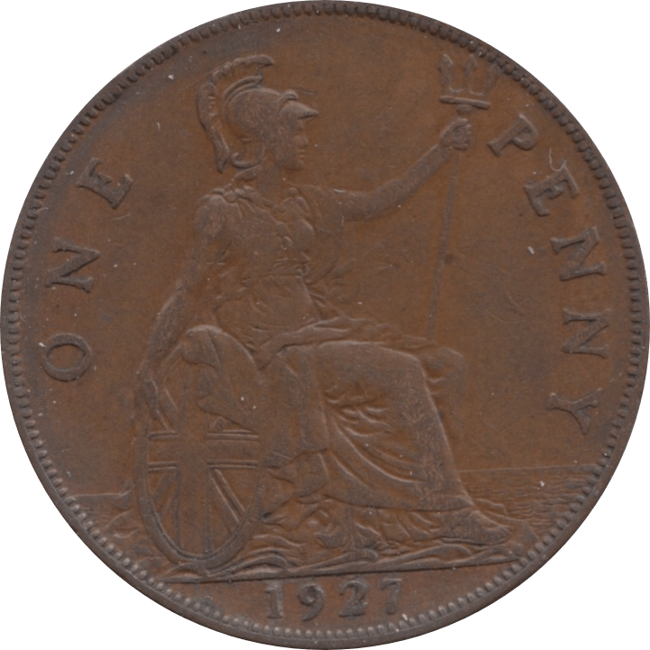 1927 PENNY ( EF ) 1 - Penny - Cambridgeshire Coins