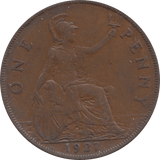 1927 PENNY ( EF ) 1 - Penny - Cambridgeshire Coins