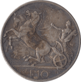 1927 SILVER 10 LIRA ITALY - SILVER WORLD COINS - Cambridgeshire Coins