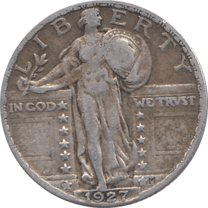 1927 SILVER 1/4 DOLLAR USA REF H140 - SILVER WORLD COINS - Cambridgeshire Coins