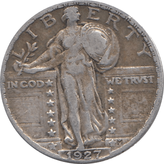 1927 SILVER 1/4 DOLLAR USA REF H140 - SILVER WORLD COINS - Cambridgeshire Coins
