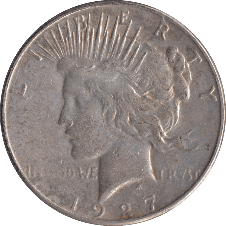 1927 SILVER PEACE DOLLAR SAN FRANCISCO MINT - SILVER WORLD COINS - Cambridgeshire Coins