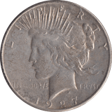 1927 SILVER PEACE DOLLAR SAN FRANCISCO MINT - SILVER WORLD COINS - Cambridgeshire Coins