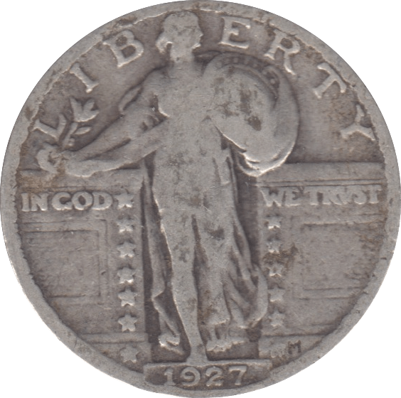 1927 SILVER QUARTER DOLLAR USA - SILVER WORLD COINS - Cambridgeshire Coins