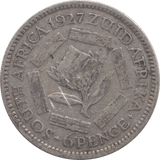 1927 SILVER SIXPENCE SOUTH AFRICA - WORLD SILVER COINS - Cambridgeshire Coins