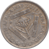 1927 SOUTH AFRICA SILVER THREEPENCE - SILVER WORLD COINS - Cambridgeshire Coins