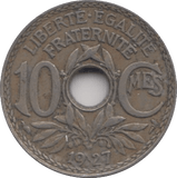 1927 TEN CENTIMES FRANCE - WORLD COINS - Cambridgeshire Coins