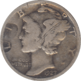 1927 USA SILVER DIME 10 CENTS - SILVER WORLD COINS - Cambridgeshire Coins