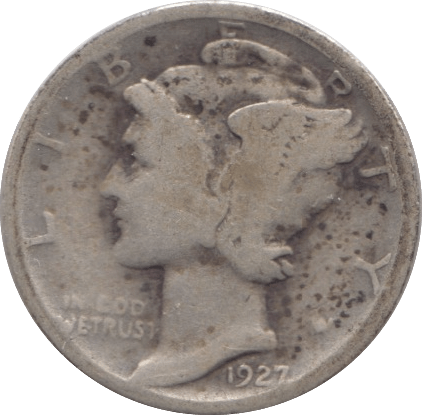 1927 USA SILVER DIME DENVER MINT - SILVER WORLD COINS - Cambridgeshire Coins