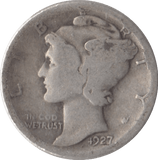 1927 USA SILVER DIME SAN FRANCISCO MINT - SILVER WORLD COINS - Cambridgeshire Coins