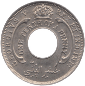 1928 1/10 OF A PENNY BRITISH WEST AFRICA - WORLD COINS - Cambridgeshire Coins