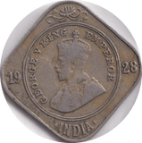 1928 2 ANNAS INDIA - WORLD COINS - Cambridgeshire Coins