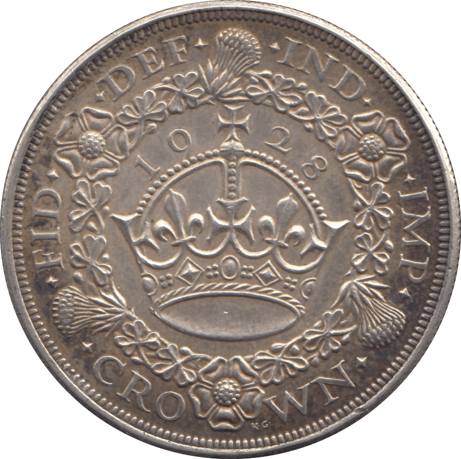 1928 CROWN ( EF ) 19 WREATH - CROWN - Cambridgeshire Coins