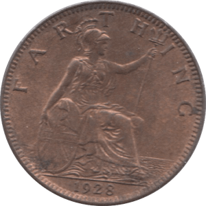 1928 FARTHING ( AUNC ) 18 - Farthing - Cambridgeshire Coins