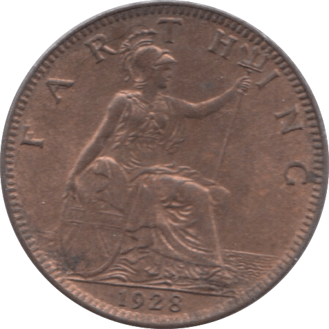 1928 FARTHING ( AUNC ) 18 - Farthing - Cambridgeshire Coins