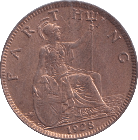 1928 FARTHING ( BU ) - Farthing - Cambridgeshire Coins