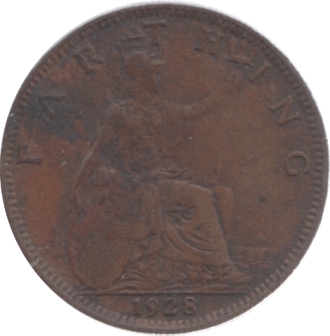 1928 FARTHING ( F ) - Farthing - Cambridgeshire Coins