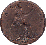 1928 FARTHING ( UNC ) - Farthing - Cambridgeshire Coins