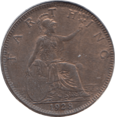 1928 FARTHING ( UNC ) - Farthing - Cambridgeshire Coins