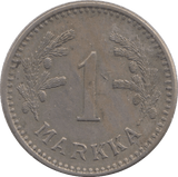 1928 FINLAND SILVER ONE MARKKA - SILVER WORLD COINS - Cambridgeshire Coins
