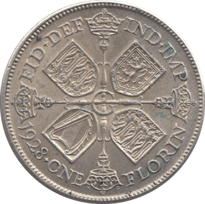1928 FLORIN ( EF ) 4A - Florin - Cambridgeshire Coins
