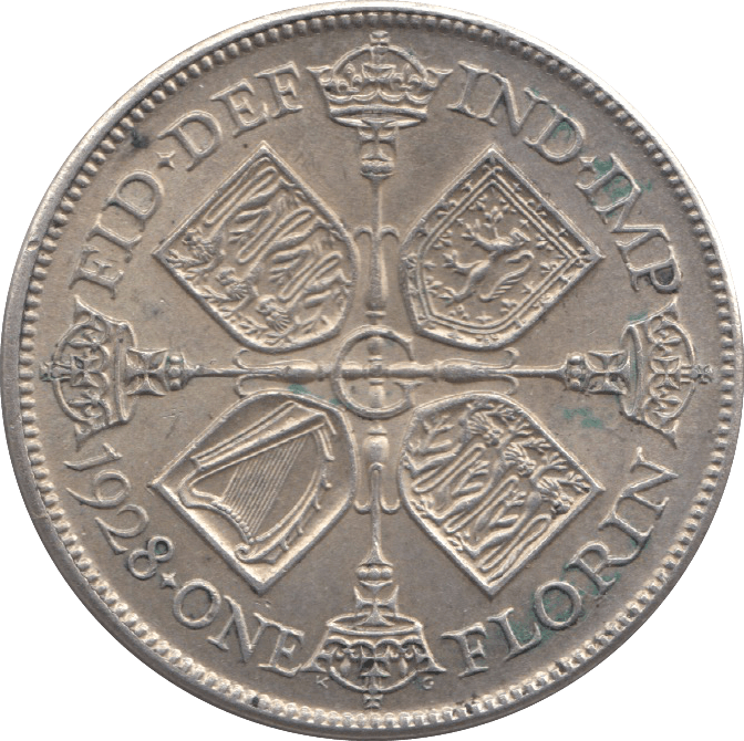 1928 FLORIN ( EF ) 4A - Florin - Cambridgeshire Coins