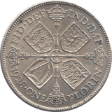 1928 FLORIN ( EF ) 4A - Florin - Cambridgeshire Coins