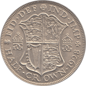 1928 HALFCROWN ( EF ) F - Halfcrown - Cambridgeshire Coins