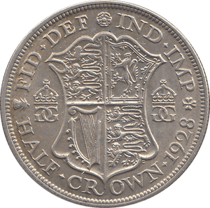 1928 HALFCROWN ( EF ) H - Halfcrown - Cambridgeshire Coins