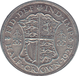 1928 HALFCROWN ( GVF ) - Halfcrown - Cambridgeshire Coins