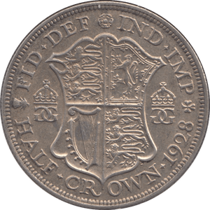 1928 HALFCROWN ( GVF ) - Halfcrown - Cambridgeshire Coins