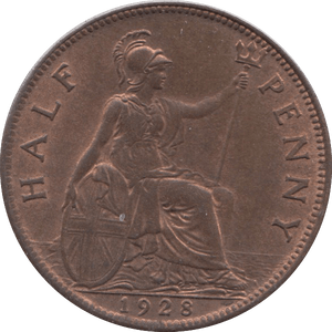 1928 HALFPENNY ( AUNC ) - Halfpenny - Cambridgeshire Coins