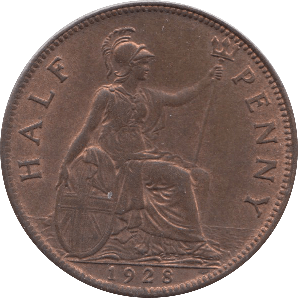 1928 HALFPENNY ( AUNC ) - Halfpenny - Cambridgeshire Coins