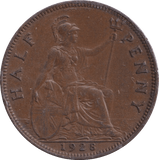 1928 HALFPENNY ( EF ) - Halfpenny - Cambridgeshire Coins