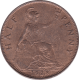 1928 HALFPENNY ( UNC ) B - Halfpenny - Cambridgeshire Coins