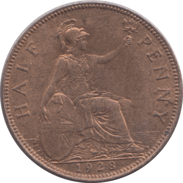1928 HALFPENNY ( UNC ) - Halfpenny - Cambridgeshire Coins