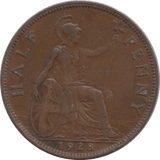 1928 HALFPENNY ( VF ) - HALFPENNY - Cambridgeshire Coins