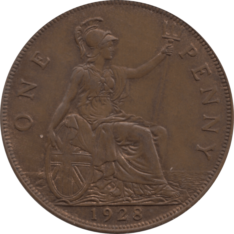 1928 PENNY 2 ( UNC ) 3A - Penny - Cambridgeshire Coins
