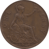 1928 PENNY 2 ( UNC ) 3A - Penny - Cambridgeshire Coins