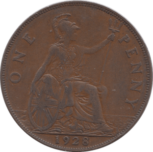 1928 PENNY ( GVF ) - Penny - Cambridgeshire Coins