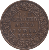 1928 QUARTER ANNA BRITISH INDIA - WORLD COINS - Cambridgeshire Coins