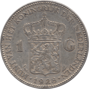1928 SILVER 1 GULDEN NETHERLANDS - SILVER WORLD COINS - Cambridgeshire Coins