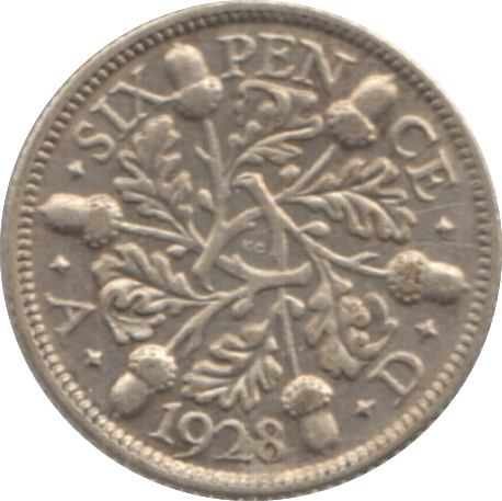 1928 SIXPENCE ( EF ) 1 - Sixpence - Cambridgeshire Coins