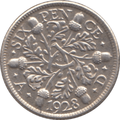 1928 SIXPENCE ( EF ) - Sixpence - Cambridgeshire Coins